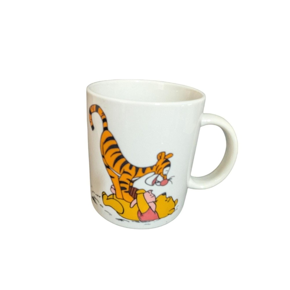 Disney Winnie the Pooh and Tigger Too Ceramic Coffee Mug White Piglet China‎